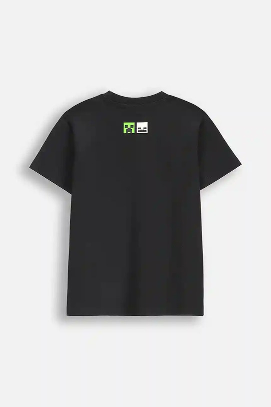 Coccodrillo t-shirt bawełniany dziecięcy ZC5143215LBD czarny AW25