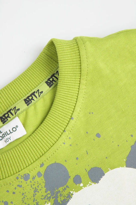 Chłopiec Coccodrillo t-shirt bawełniany dziecięcy ZC5143203SBJ zielony