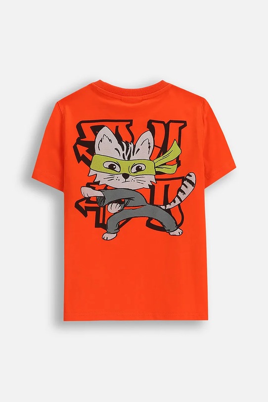 Coccodrillo t-shirt bawełniany dziecięcy ZC5143201SBK czerwony AW25