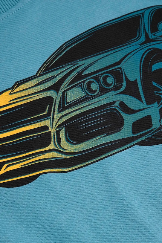 Coccodrillo t-shirt bawełniany dziecięcy turkusowy ZC5143202CBJ