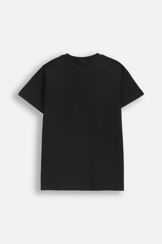 Coccodrillo t-shirt bawełniany dziecięcy ZC5143204CBJ czarny AW25