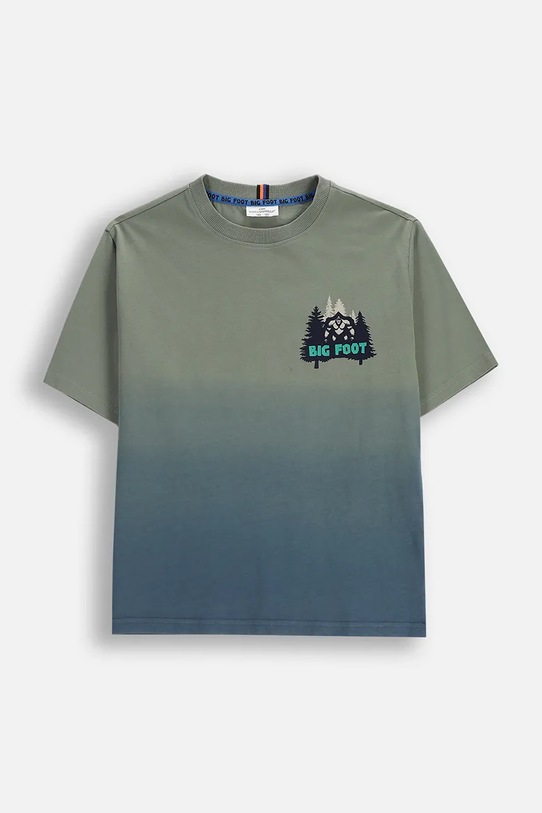 Coccodrillo t-shirt bawełniany dziecięcy nadruk zielony ZC5143204YBJ