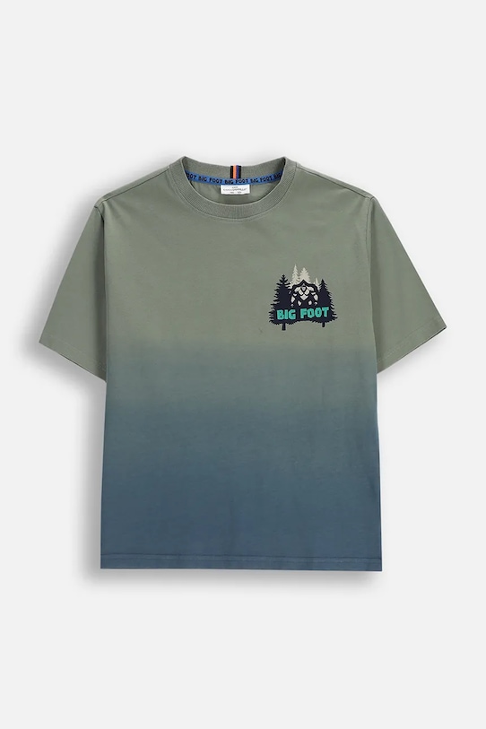 Detské bavlnené tričko Coccodrillo bavlna zelená ZC5143204YBJ