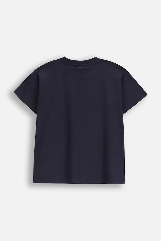 Coccodrillo t-shirt bawełniany dziecięcy ZC5143202LBW granatowy AW25