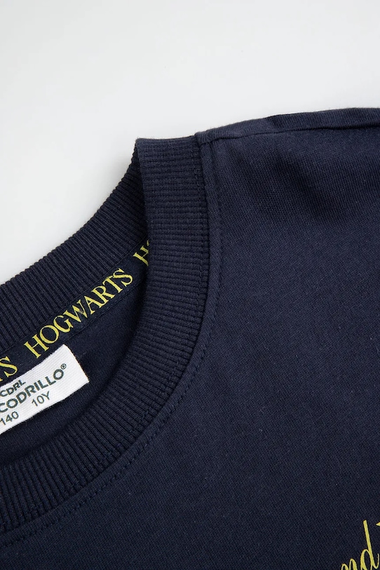 Chłopiec Coccodrillo t-shirt bawełniany dziecięcy ZC5143202LBW granatowy