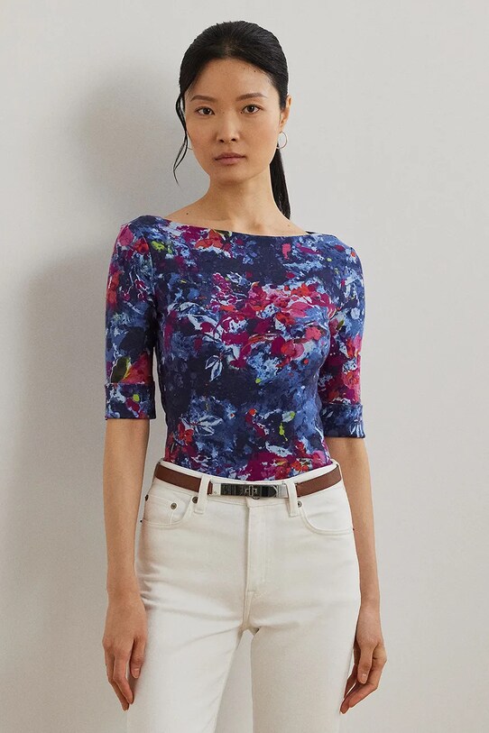 Lauren Ralph Lauren tricou cu modele bleumarin 200971065