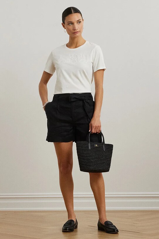Ruházat Lauren Ralph Lauren pamut póló 200971071 fehér