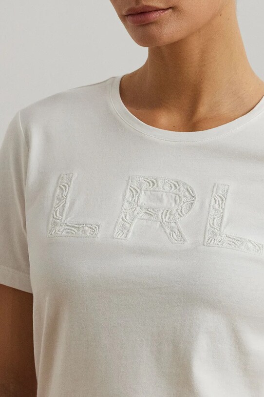 Lauren Ralph Lauren pamut póló fehér 200971071