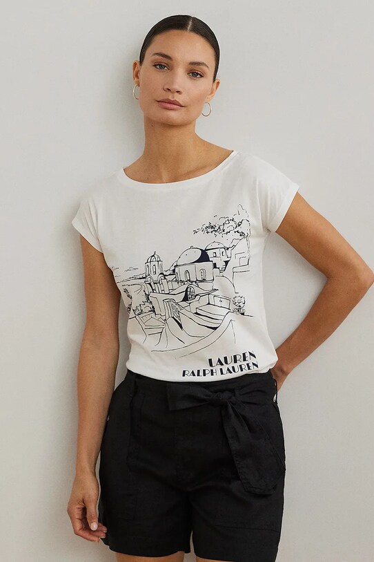 Lauren Ralph Lauren t-shirt pozostałe biały 200971072