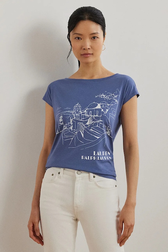 Lauren Ralph Lauren t-shirt nyomtatásos kék 200971072