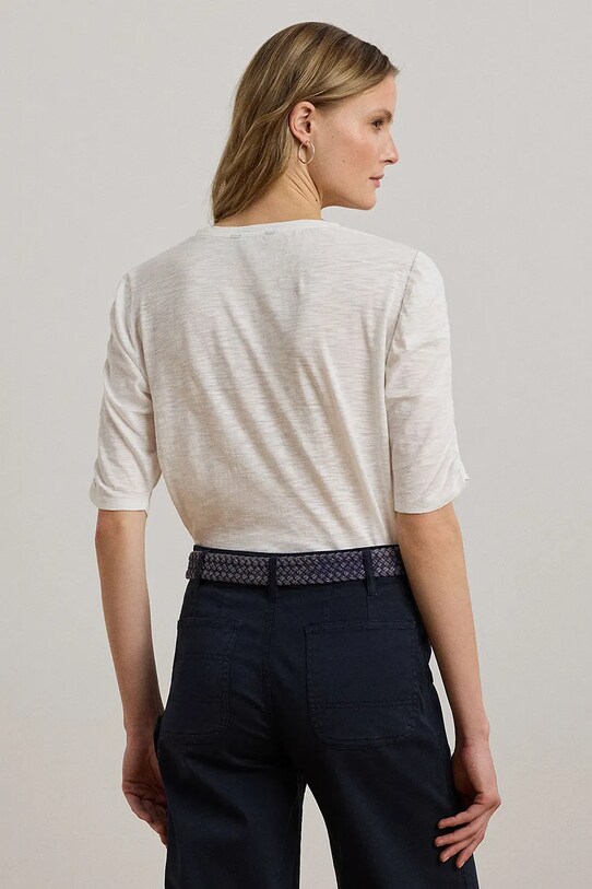 Lauren Ralph Lauren pamut póló 200971080 fehér AW25