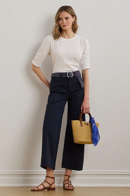 Ruházat Lauren Ralph Lauren pamut póló 200971080 fehér