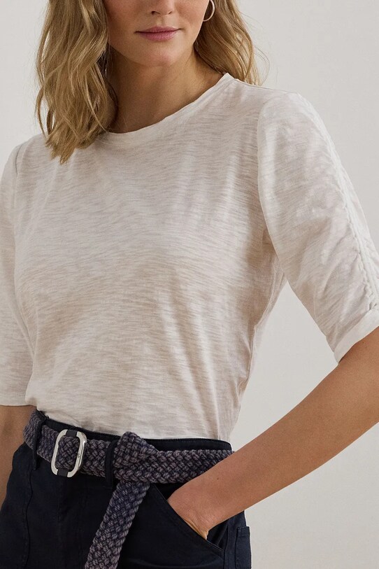 Lauren Ralph Lauren pamut póló fehér 200971080