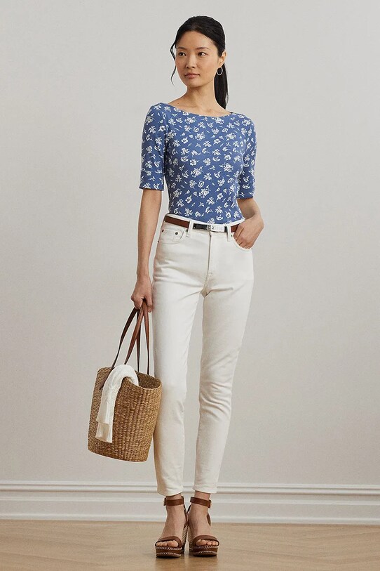 Odzież Lauren Ralph Lauren t-shirt 200976991 niebieski