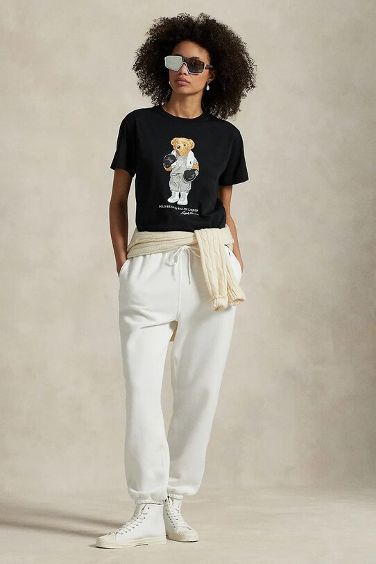 Ruházat Polo Ralph Lauren pamut póló 211971709 fekete