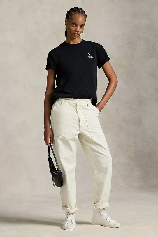Ρούχα Βαμβακερό μπλουζάκι Polo Ralph Lauren 211971712 μαύρο