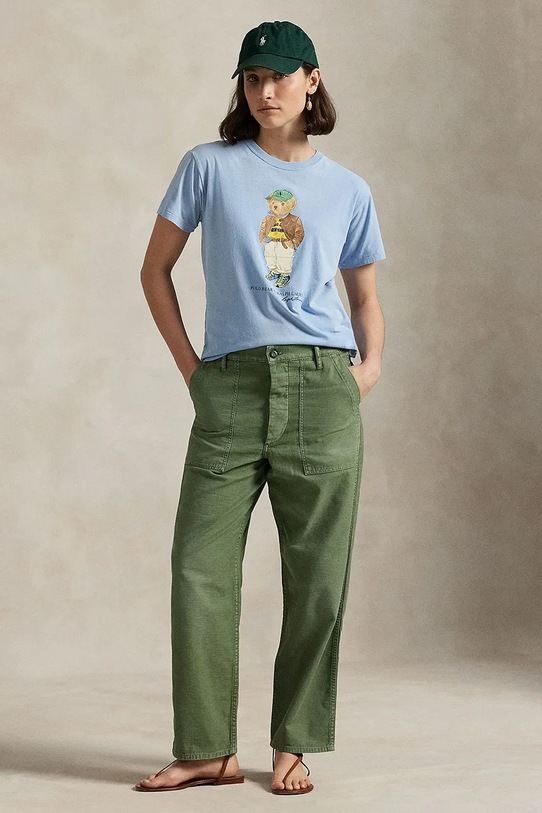 Одяг Бавовняна футболка Polo Ralph Lauren 211971730 блакитний