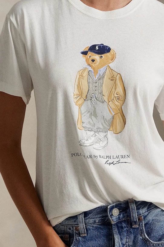 Pamučna majica Polo Ralph Lauren bijela 211971752