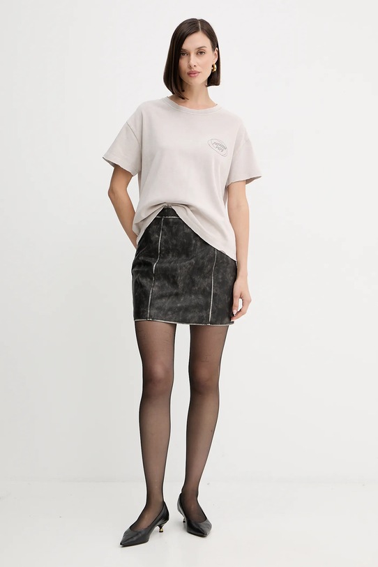 Patrizia Pepe tricou din bumbac 8M1714.J128 bej AW25