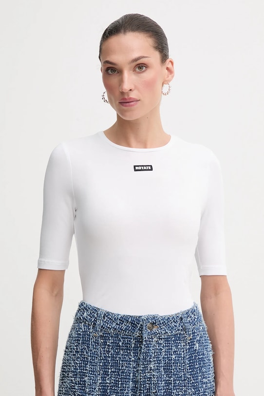 Rotate t-shirt regular biały 114787400