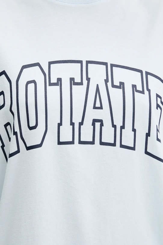 Rotate t-shirt bawełniany niebieski 114392184