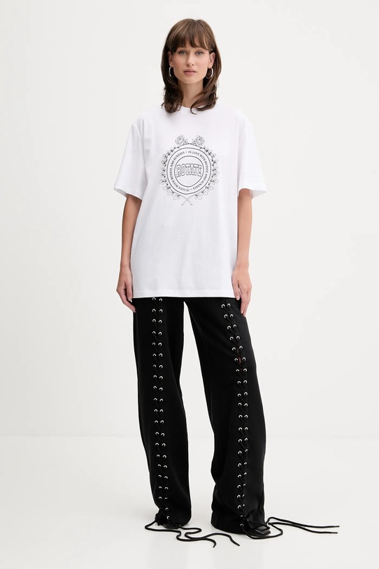 Rotate t-shirt bawełniany 114393400 biały AW25
