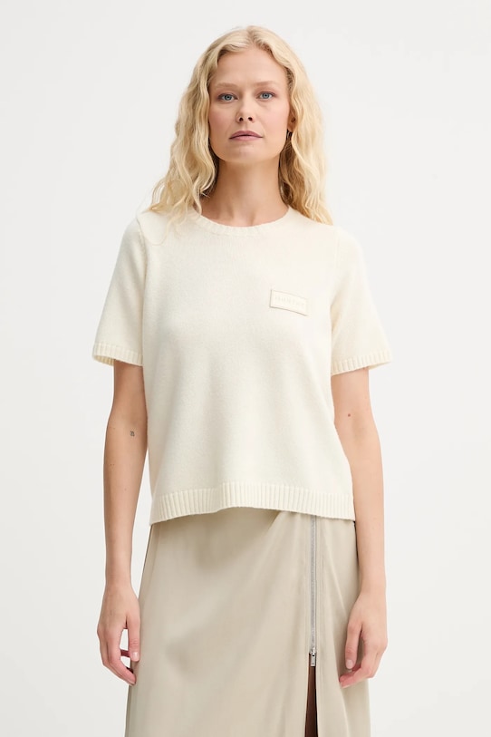 MUNTHE pulover de lana PANTAS grosime medie bej 252160425270