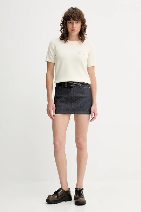 MUNTHE sweter wełniany PANTAS 252160425270 beżowy AW25
