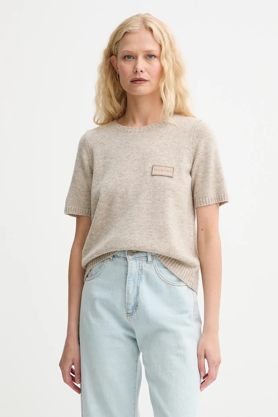 Вълнен пуловер MUNTHE PANTAS вълна бежов 252160425270