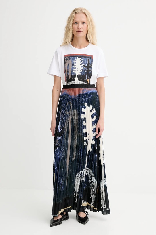MUNTHE t-shirt bawełniany LACK 253110025360 biały AW25