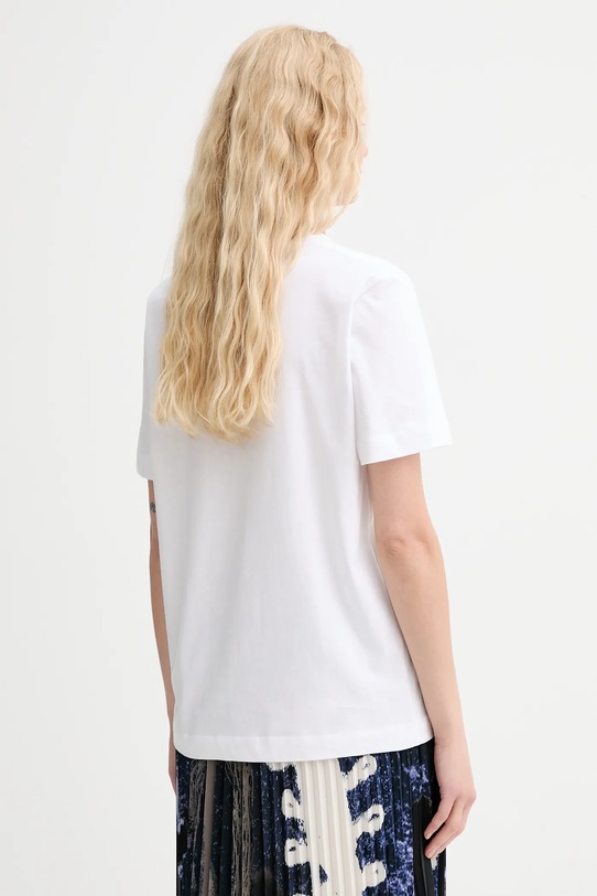 Odzież MUNTHE t-shirt bawełniany LACK 253110025360 biały
