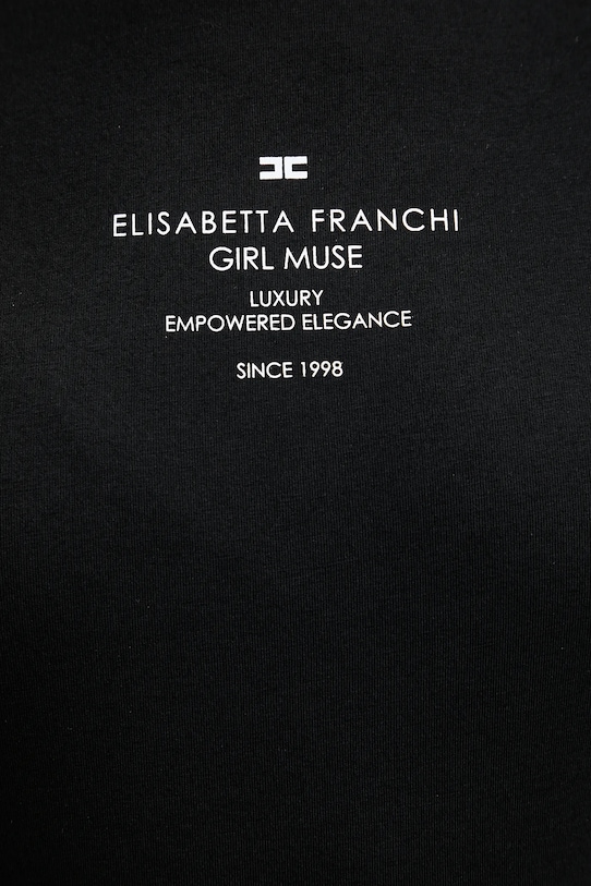 Bavlnené tričko Elisabetta Franchi MA63D56E2 čierna
