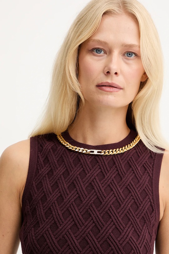 Elisabetta Franchi top bordowy TK60B56E2