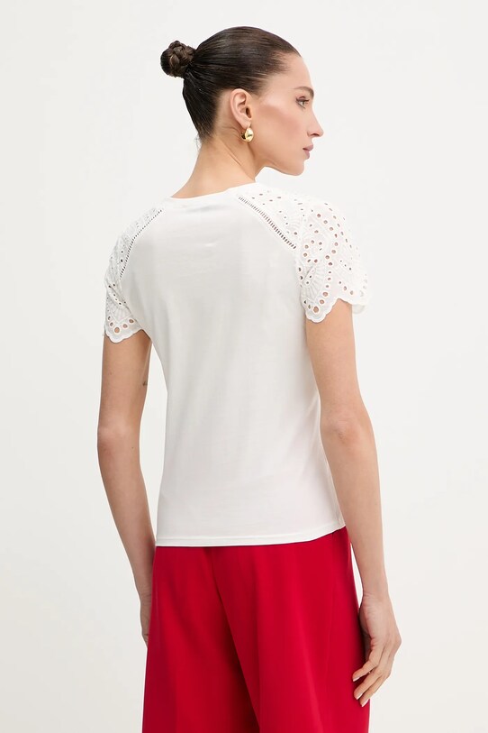 Îmbrăcăminte Morgan tricou din bumbac DMATY alb