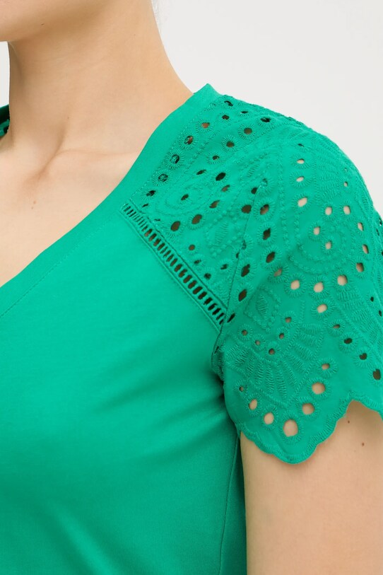 Morgan tricou din bumbac DMATY verde