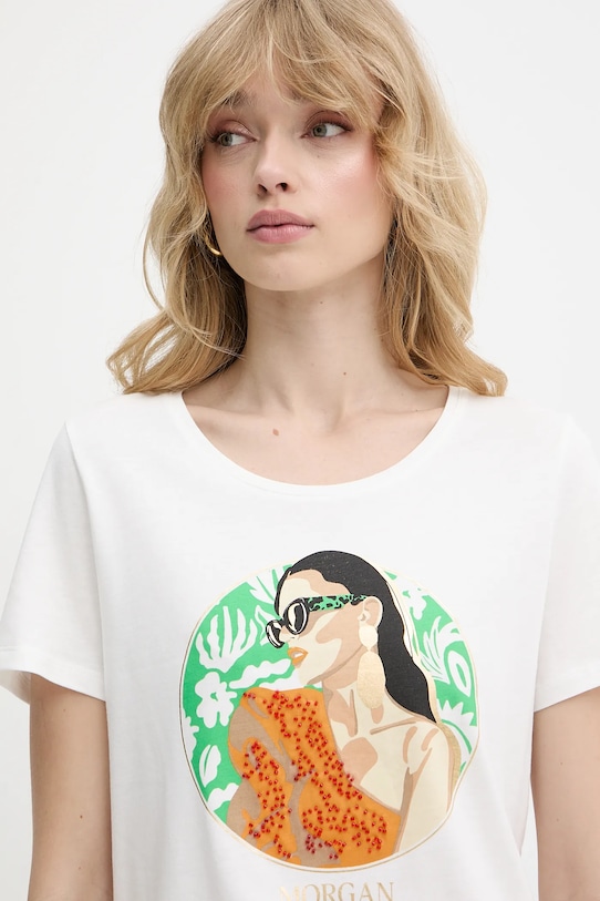 Morgan t-shirt fehér DPINUP