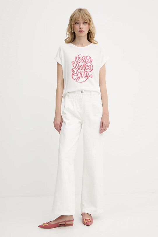 Morgan t-shirt DVITA biały SS25