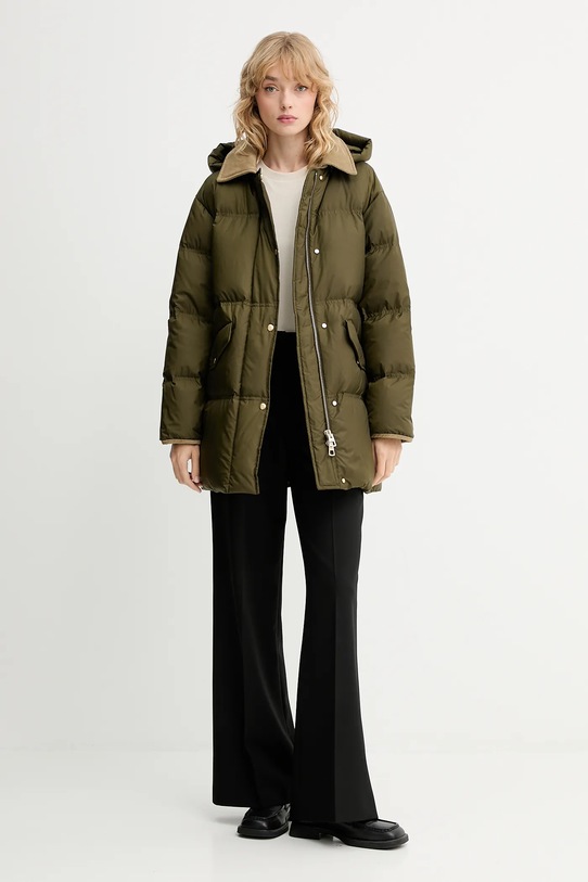 Βαμβακερό μπλουζάκι Calvin Klein LV044C216G μπεζ AW25
