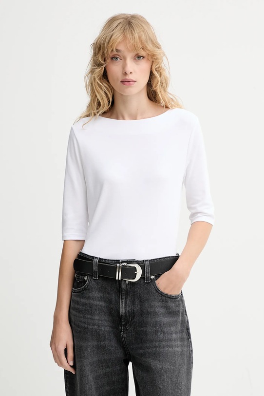 Βαμβακερό μπλουζάκι Calvin Klein κανονικό λευκό LV044C217G