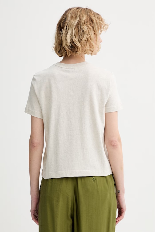 Oblečenie Calvin Klein tričko dámske bavlnené LV044C905G béžová