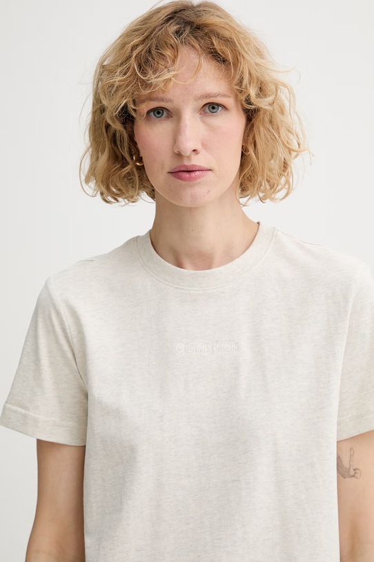 Calvin Klein tričko dámske bavlnené béžová LV044C905G