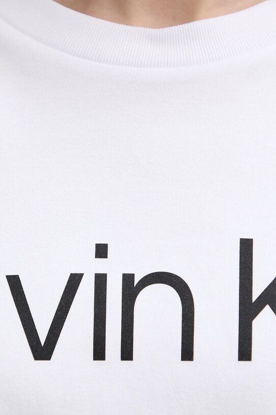 Хлопковая футболка Calvin Klein белый LV044C903G