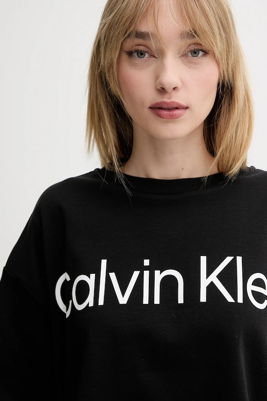 Ρούχα Βαμβακερό μπλουζάκι Calvin Klein LV044C903G μαύρο