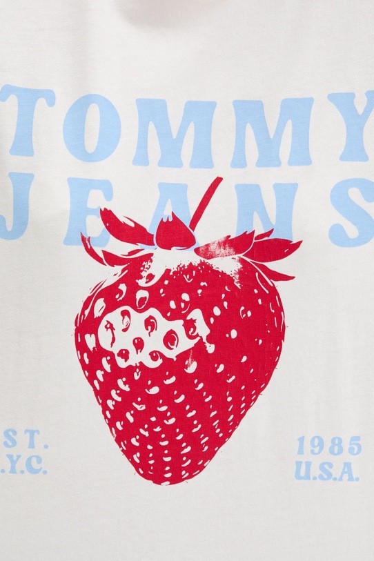Bavlnené tričko Tommy Jeans DW0DW20894 biela