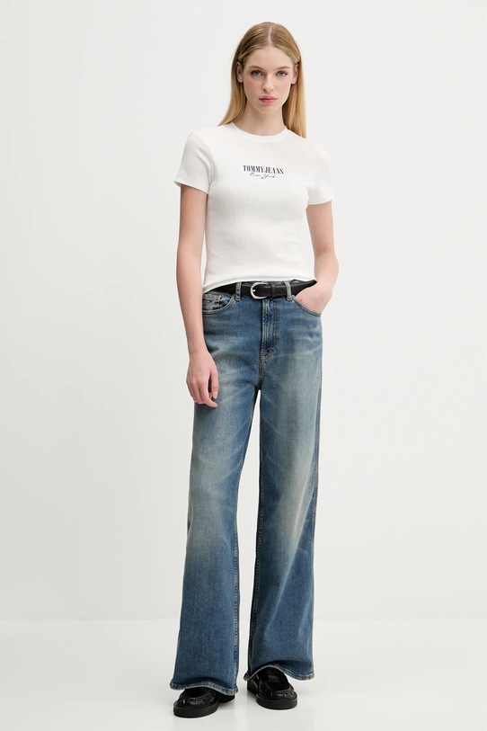 Μπλουζάκι Tommy Jeans DW0DW20899 λευκό AW25