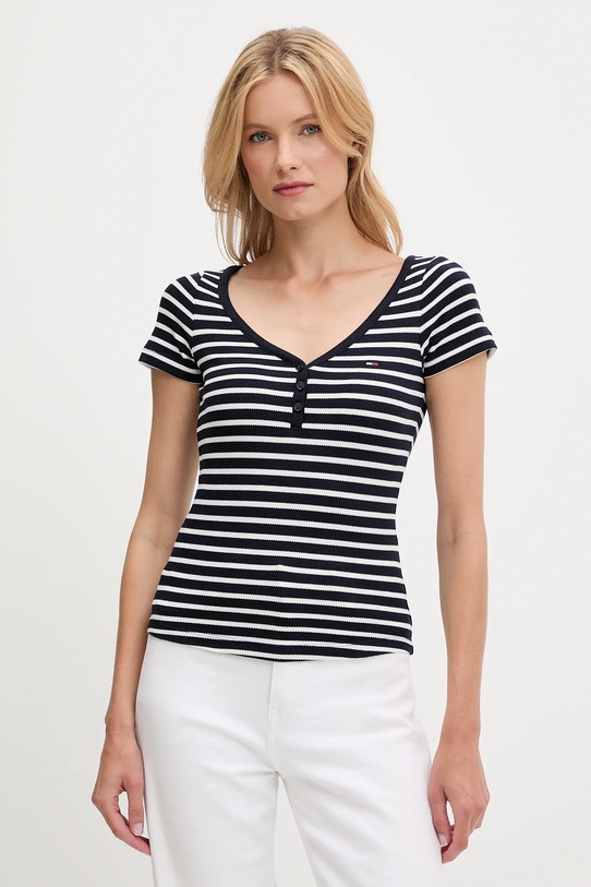 Tommy Jeans t-shirt gombolós sötétkék DW0DW20902
