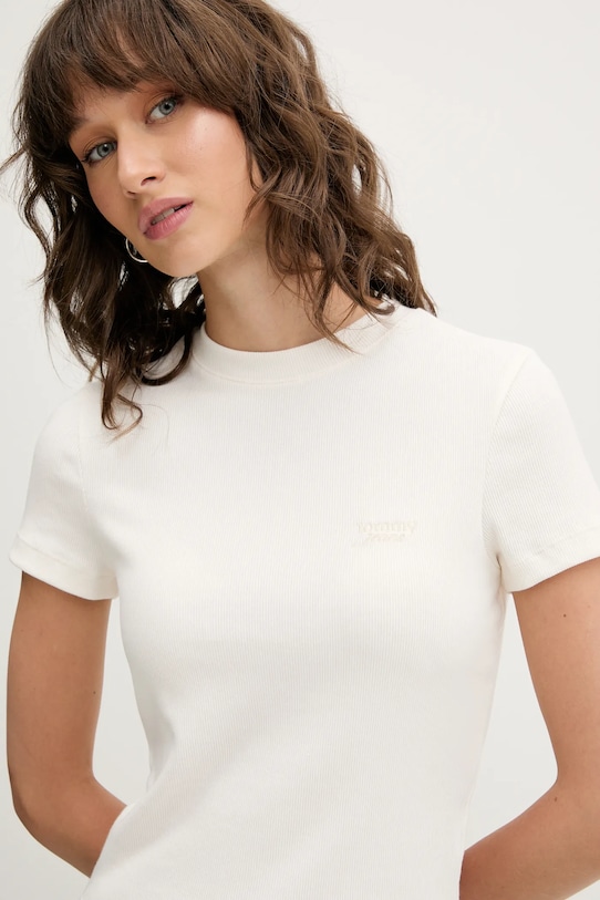 Футболка Tommy Jeans бежевий DW0DW20910