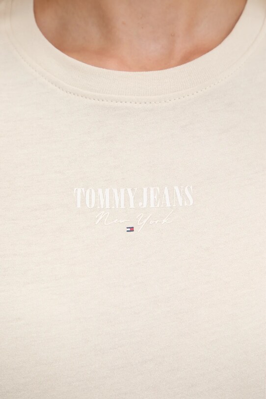 Tommy Jeans t-shirt bézs DW0DW20913