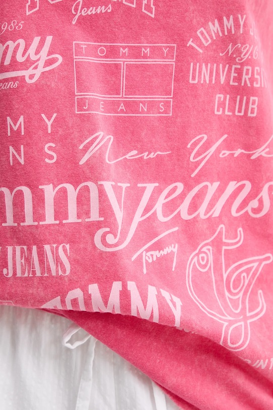 Tommy Jeans t-shirt bawełniany DW0DW20923 różowy