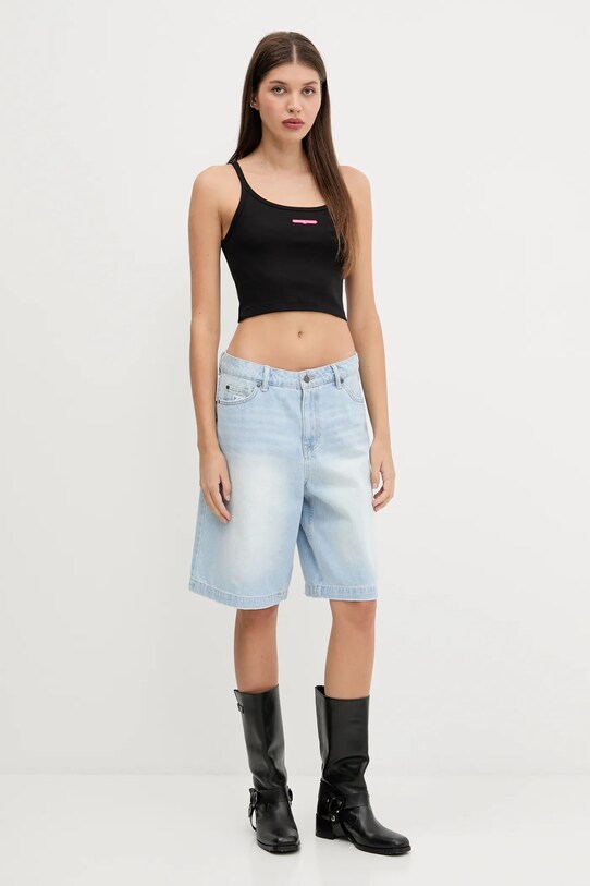 Tommy Jeans top DW0DW20924 fekete AW25